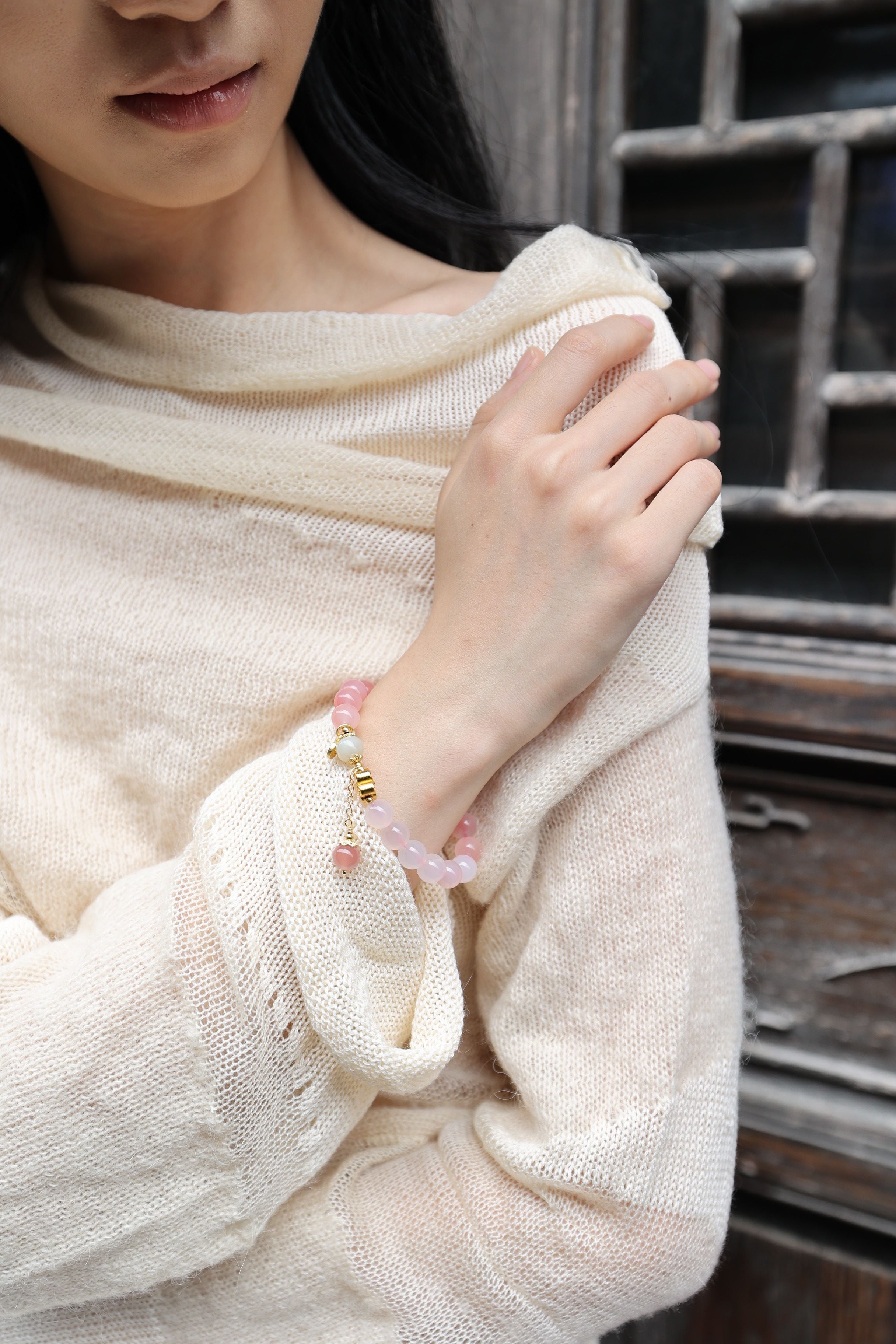 Ethereal Ombre: Yanyuan Agate Gradient Bracelet - 16cm Natural Wonder