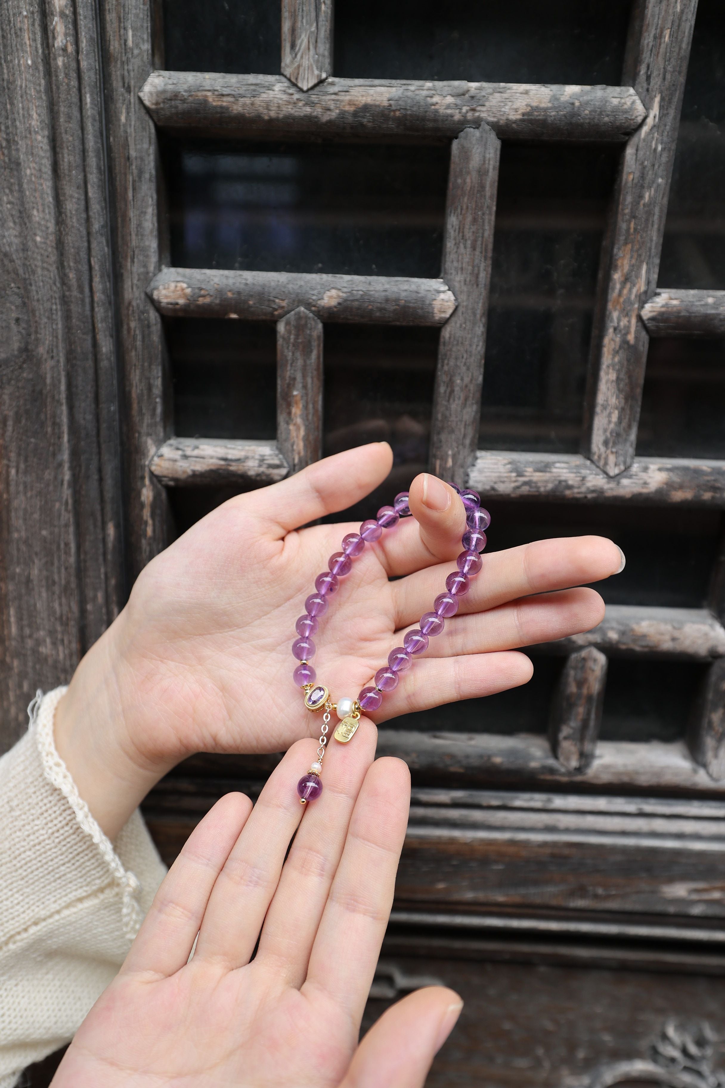 Royal Amethyst & Pearl Bracelet