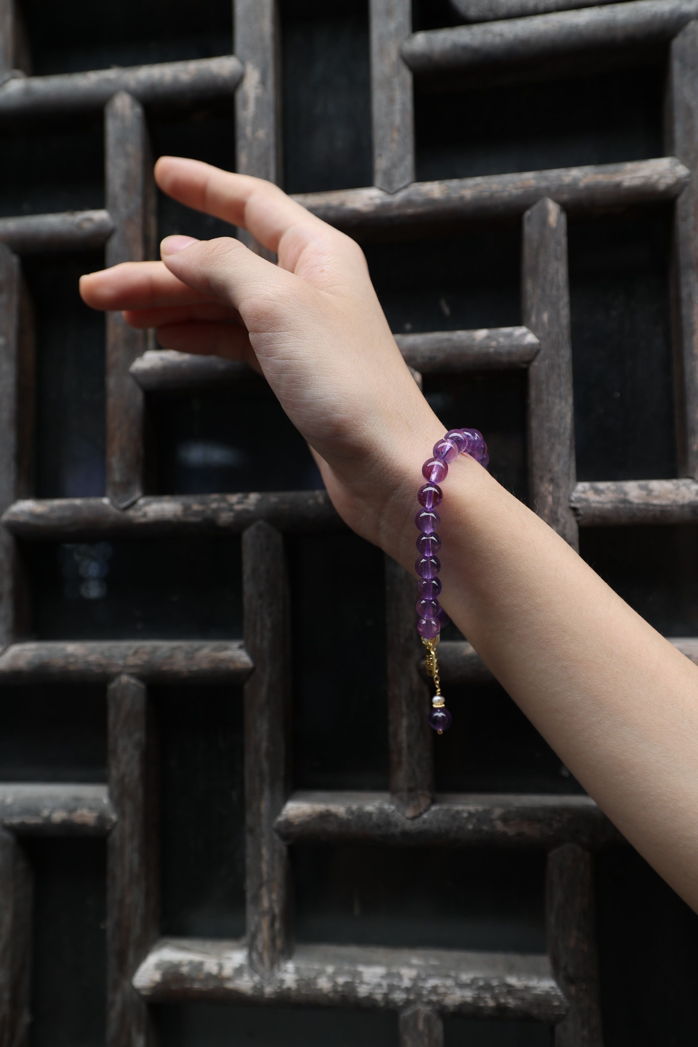 Royal Amethyst & Pearl Bracelet