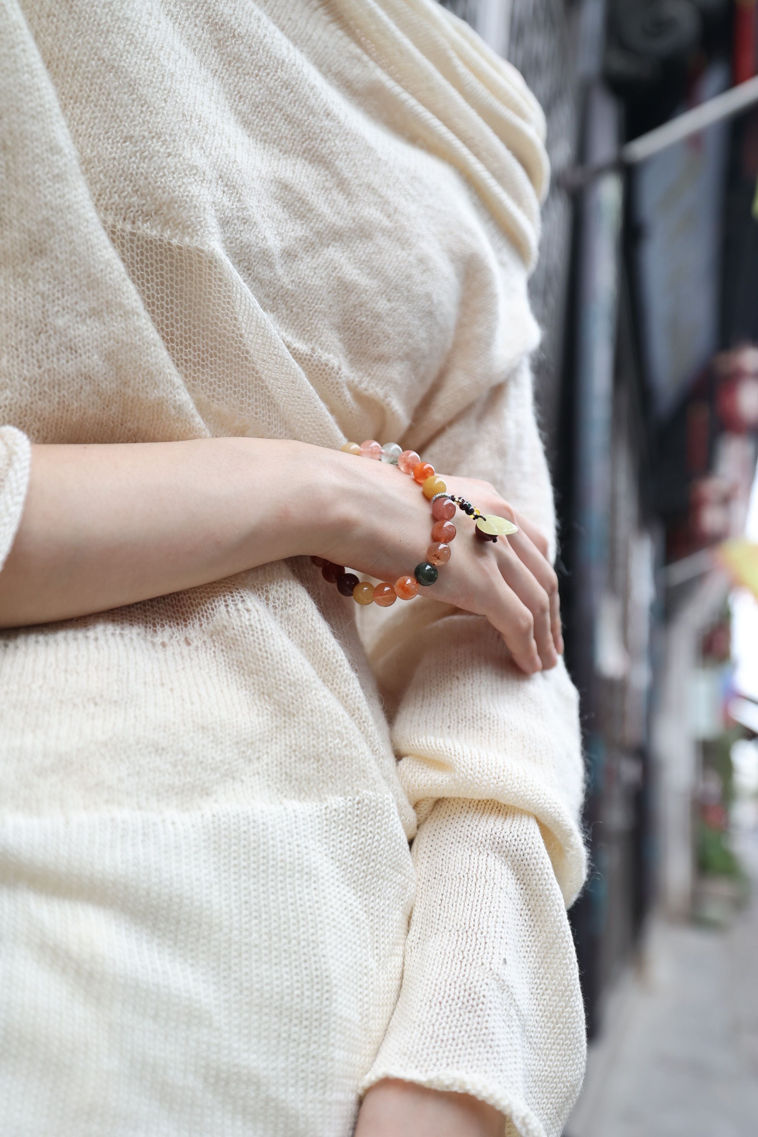 Multicolor Gemstone Elastic Bracelet