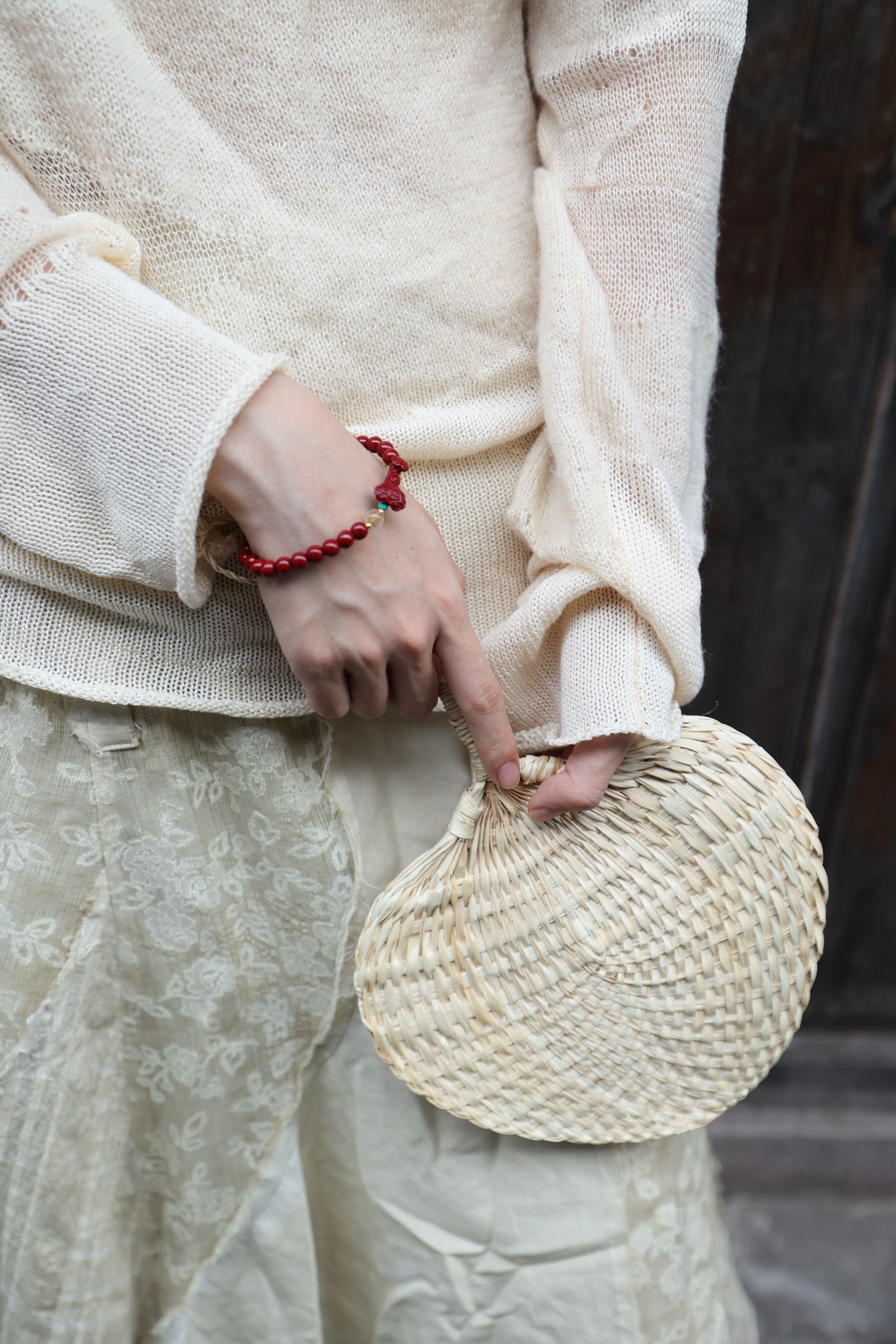 Celestial Harmony: Cinnabar, Rutilated Quartz & Turquoise Bracelet