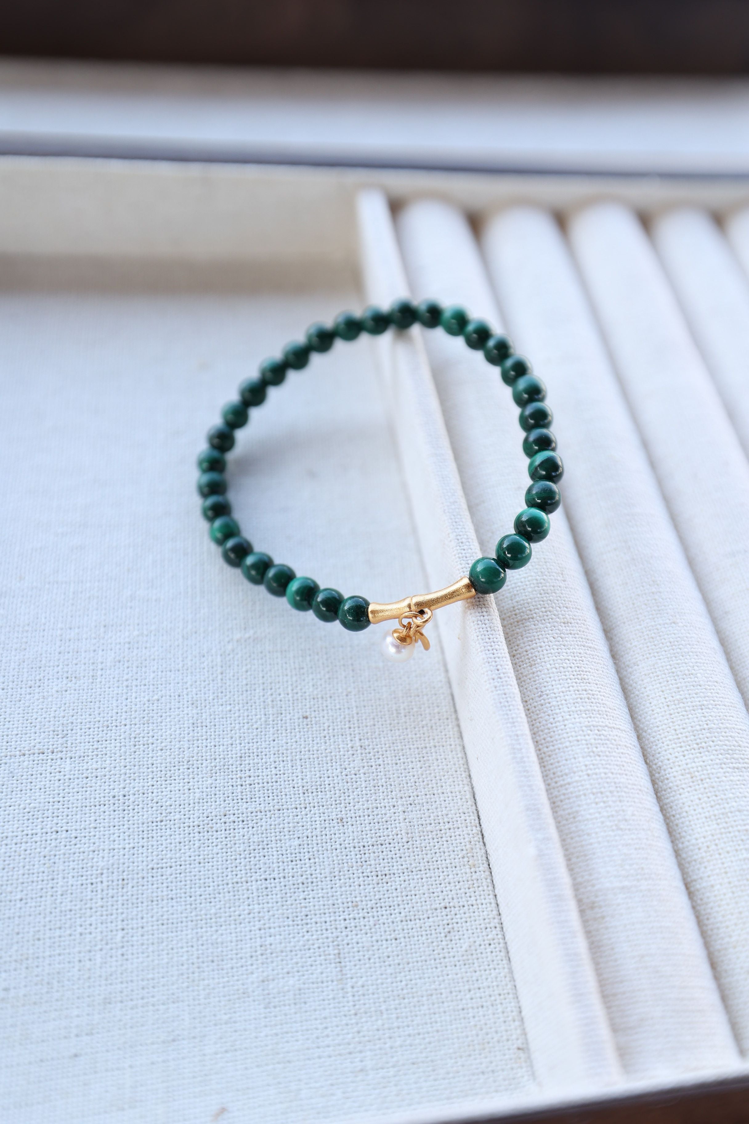 Malachite Elastic Bracelet,