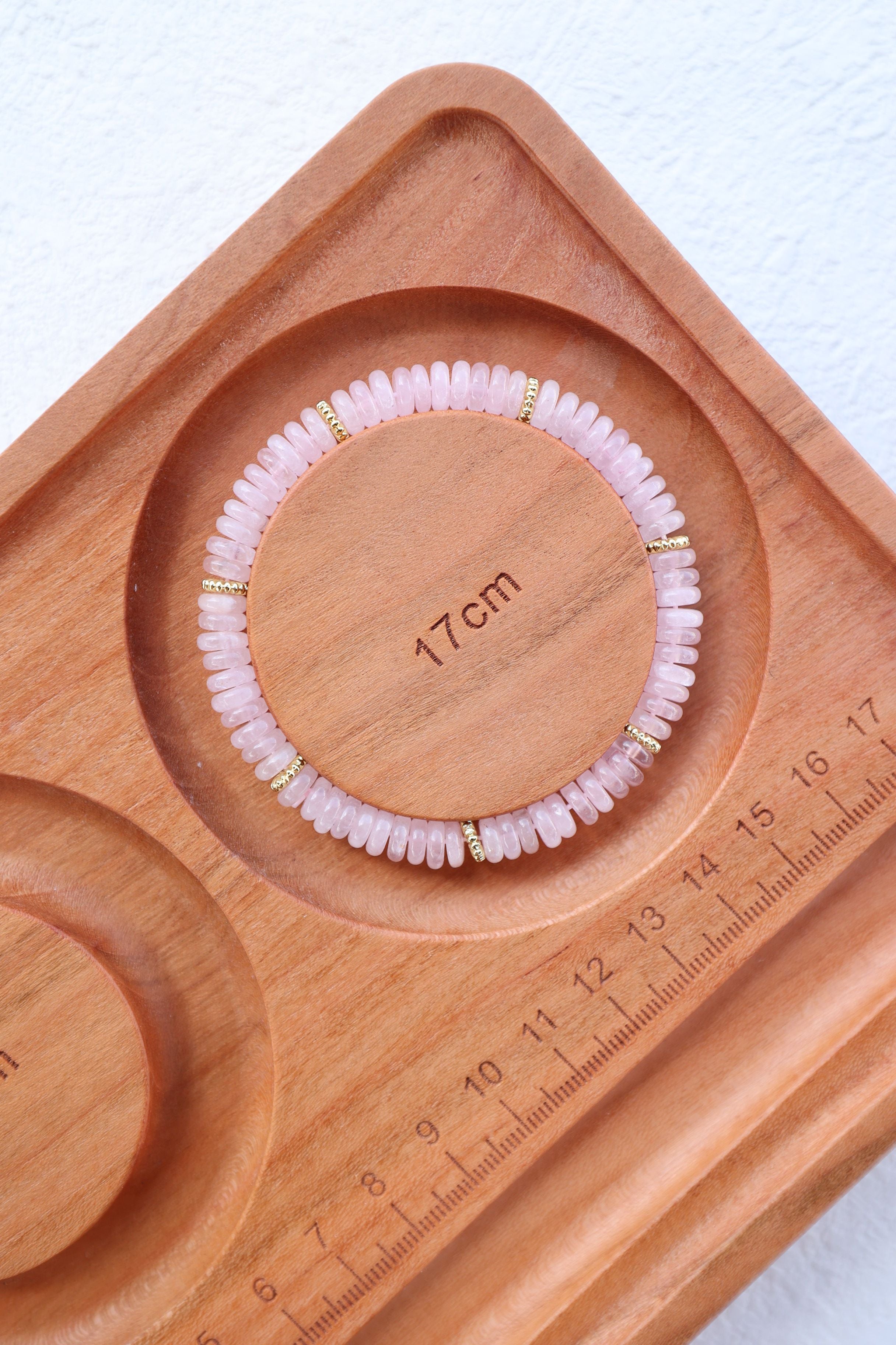 Rose Quartz Bracelet, 16cm with 7mm Beads