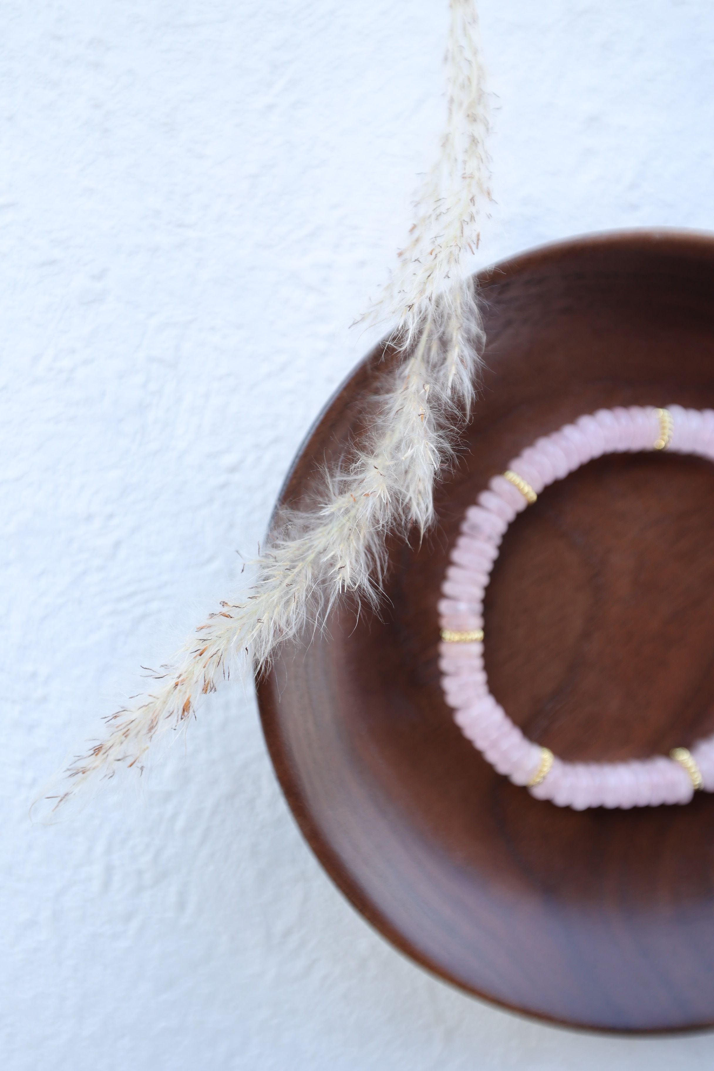 Rose Quartz Bracelet, 16cm with 7mm Beads