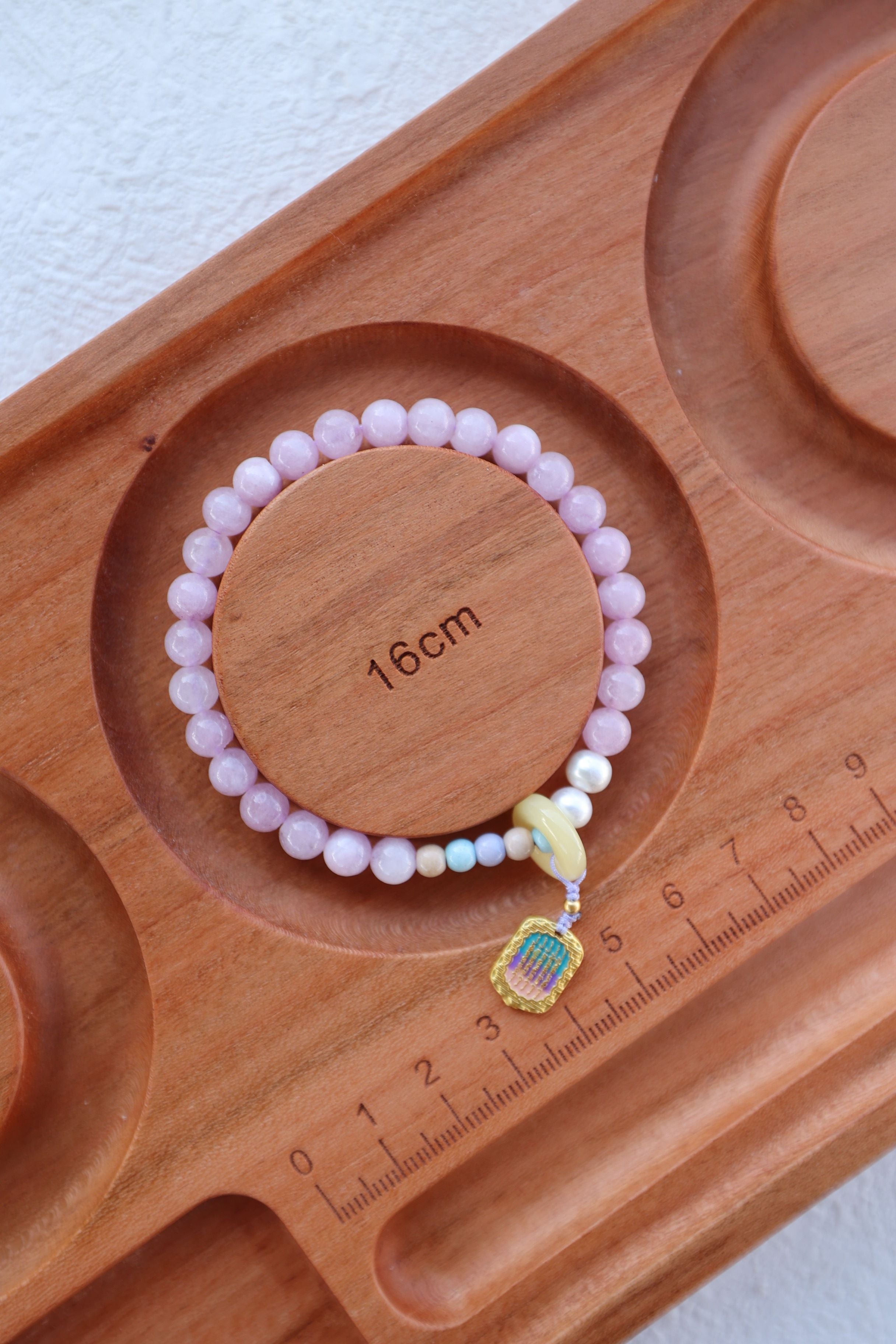 Ethereal Harmony: Kunzite, Pearl & Bodhi 32cm Necklace/Wrap Bracelet