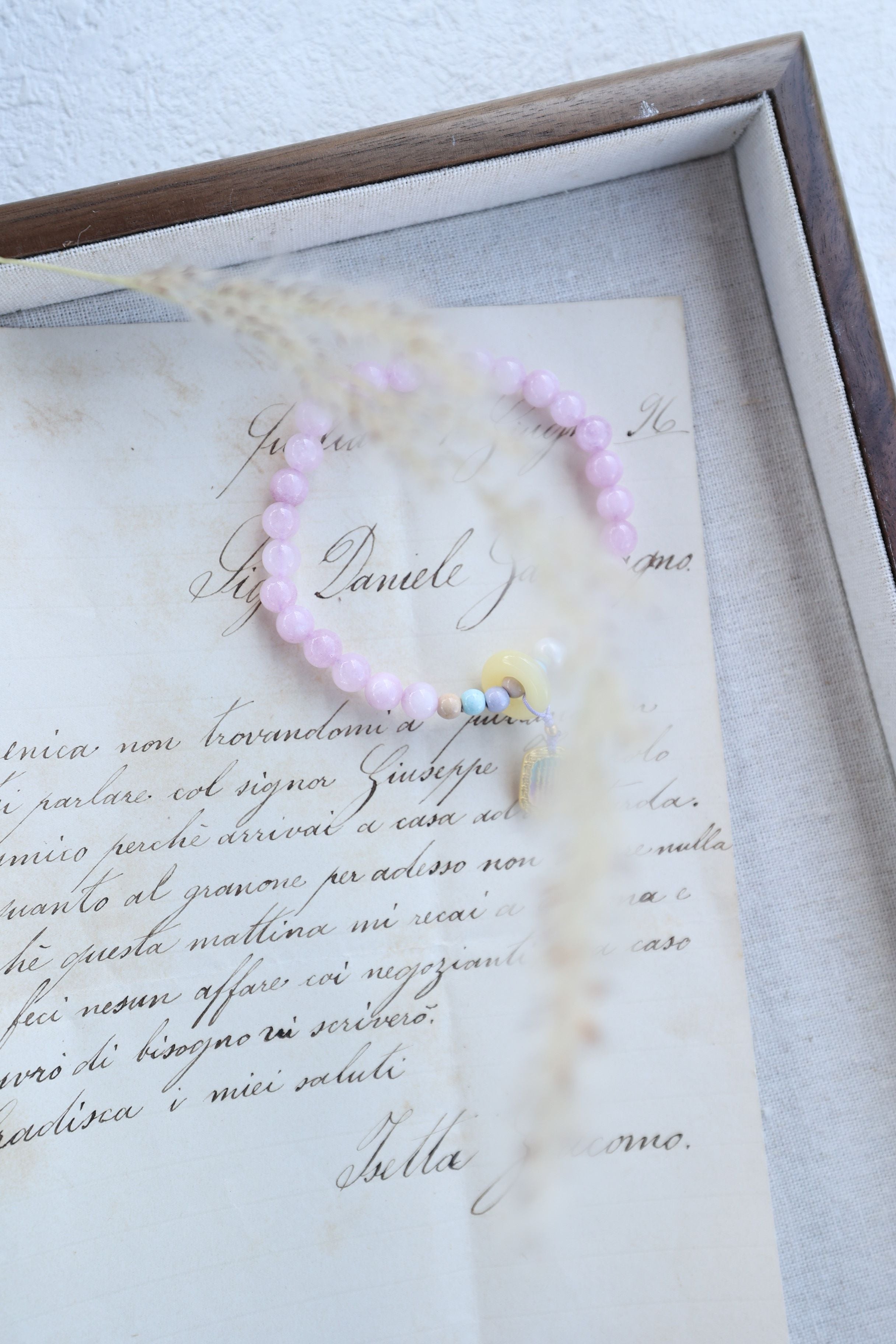 Ethereal Harmony: Kunzite, Pearl & Bodhi 32cm Necklace/Wrap Bracelet