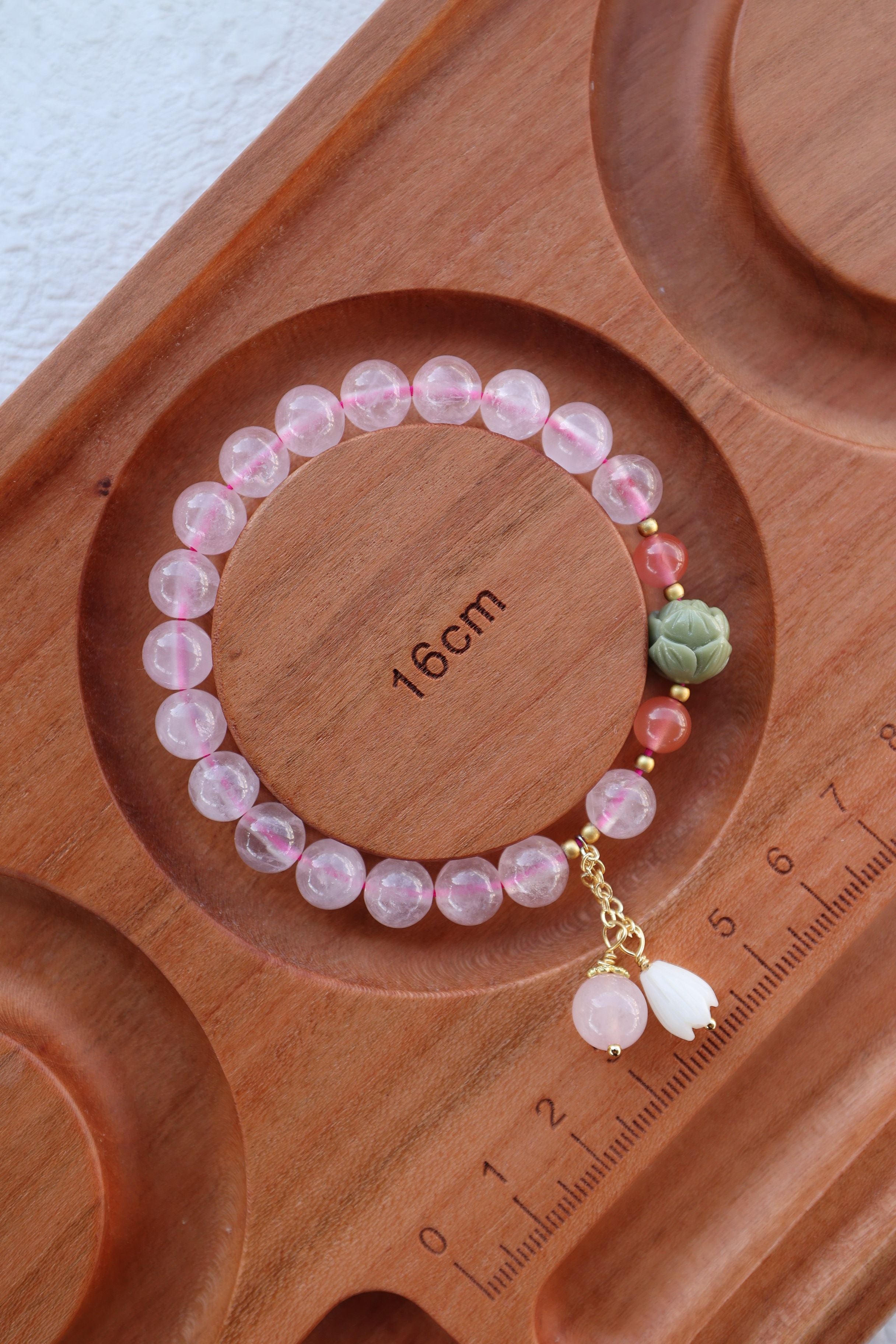 Coral & Nan Hong Agate Bracelet