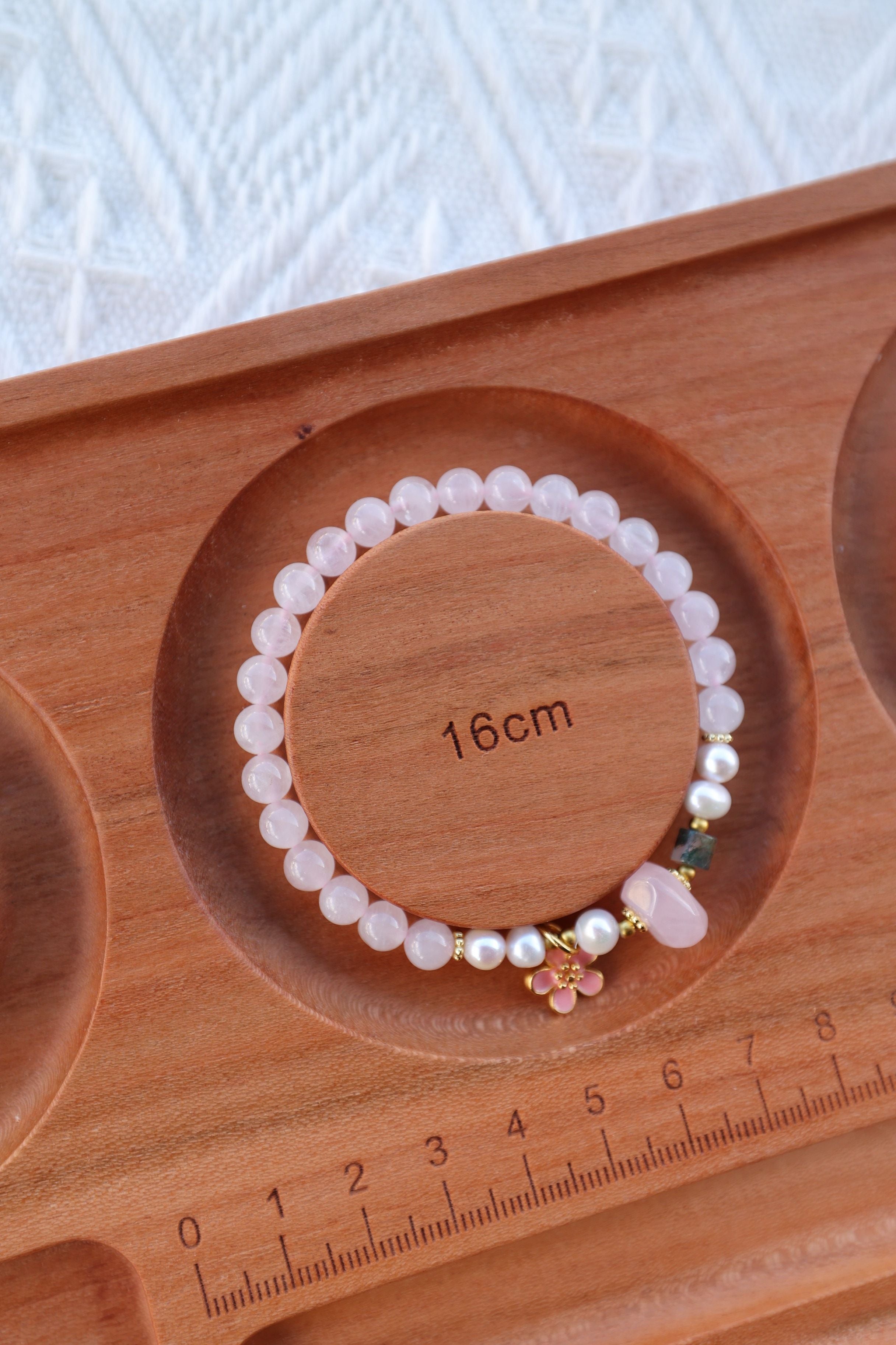 Blush Agate & Pearl Bracelet